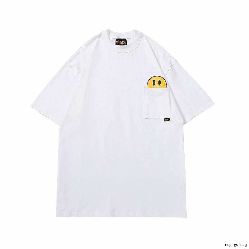 DREW Smiley Face Series Street Style White T-Shirt