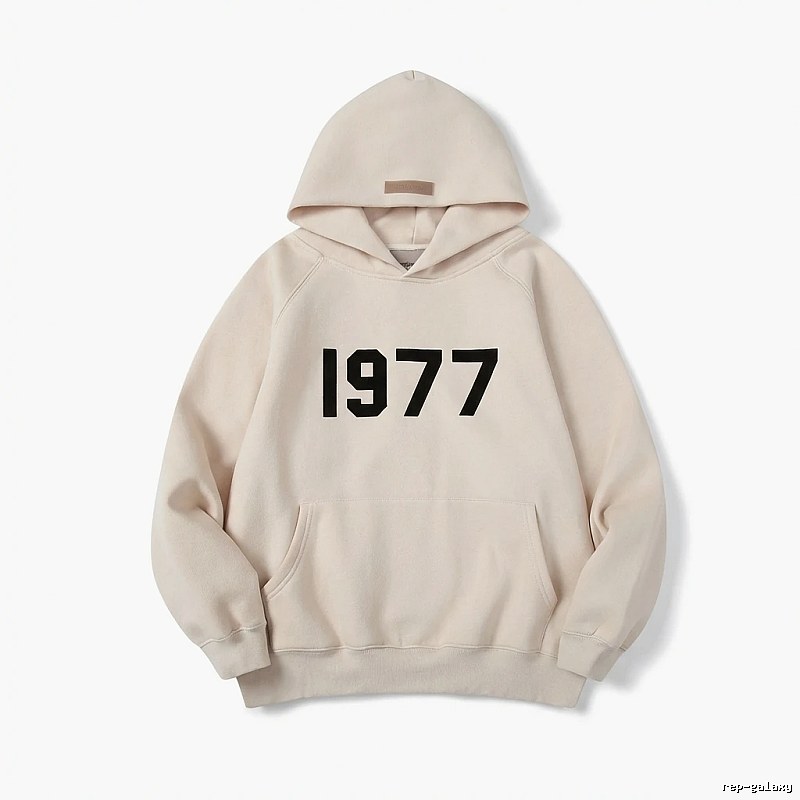 ESSENTIALS 1977 Series Minimalist Style Beige Hoodie
