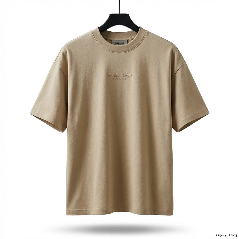 ESSENTIALS Basic Khaki Short Sleeve