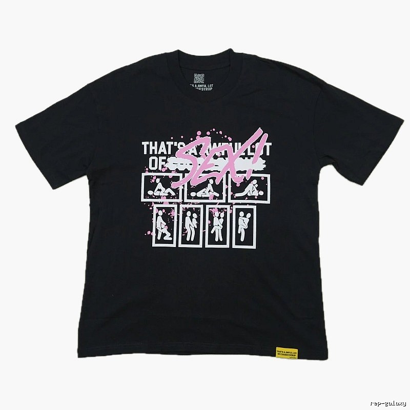FR2 Funky Print Street Style Black Short-sleeve T-shirt