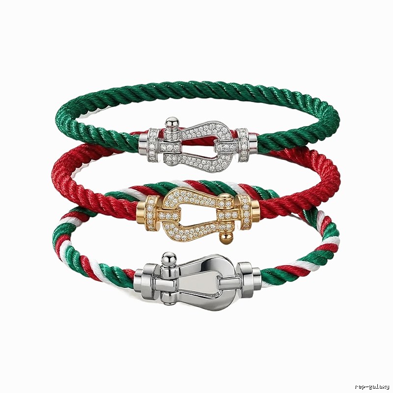 Fred Classic Red and Green Rope Bracelet