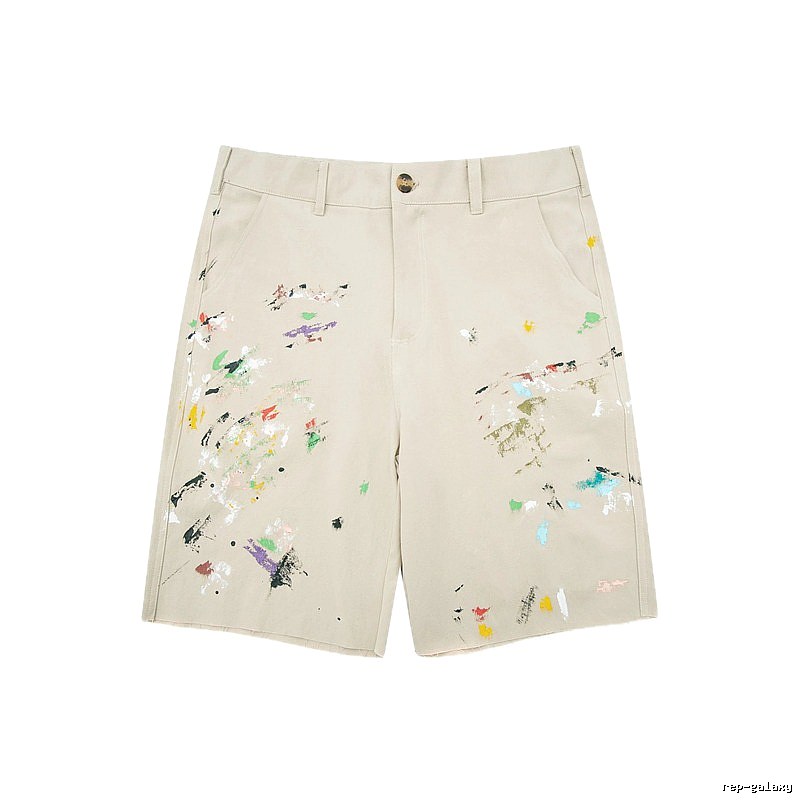 Gallery Dept Graffiti Style Beige Shorts