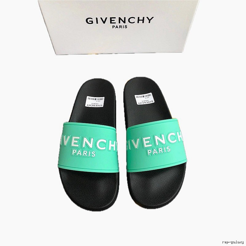 Givenchy Paris Streetwear Brand Mint Green Slides