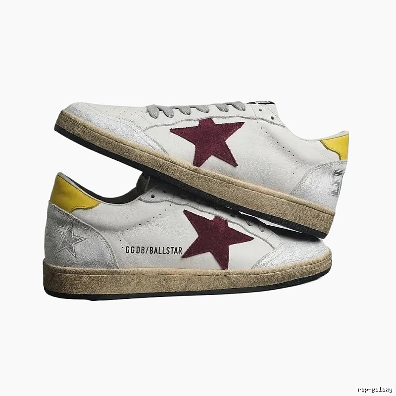 Golden Goose Ballstar retro-style white shoes