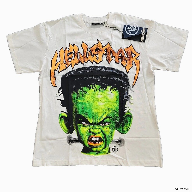 Hellstar Frankenstein Street Style White T-shirt