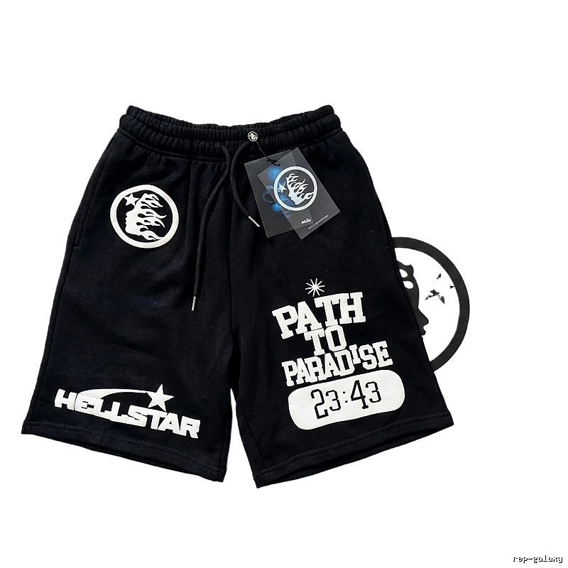 Hellstar Trendy Style Black Shorts