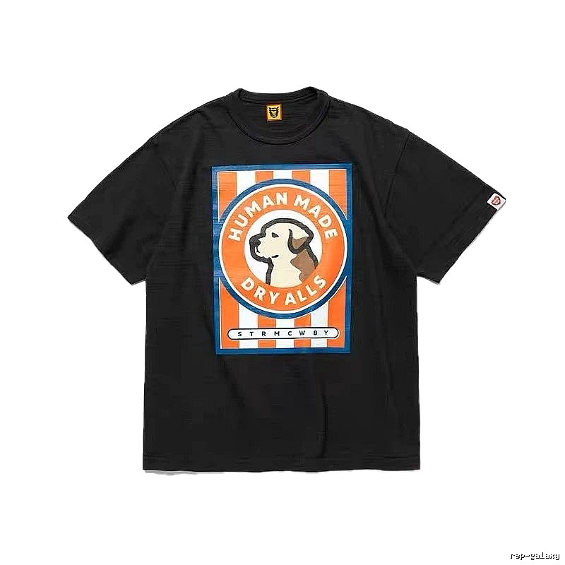 HUMAN MADE DRYALLS Vintage Style Black T-shirt