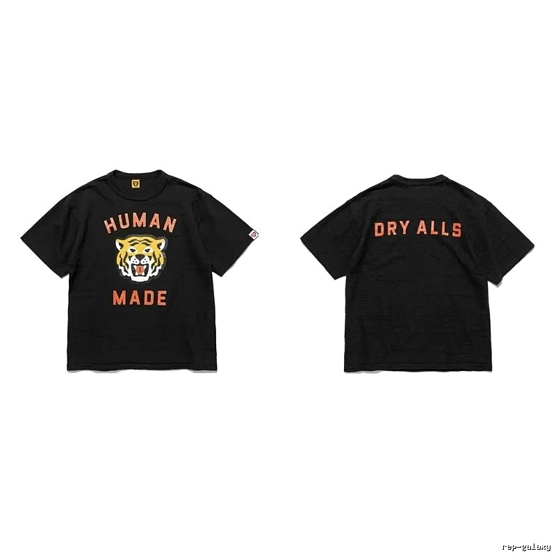Human Made Premium Style Heart logo T-shirt Black Green Human for Resort Outfits