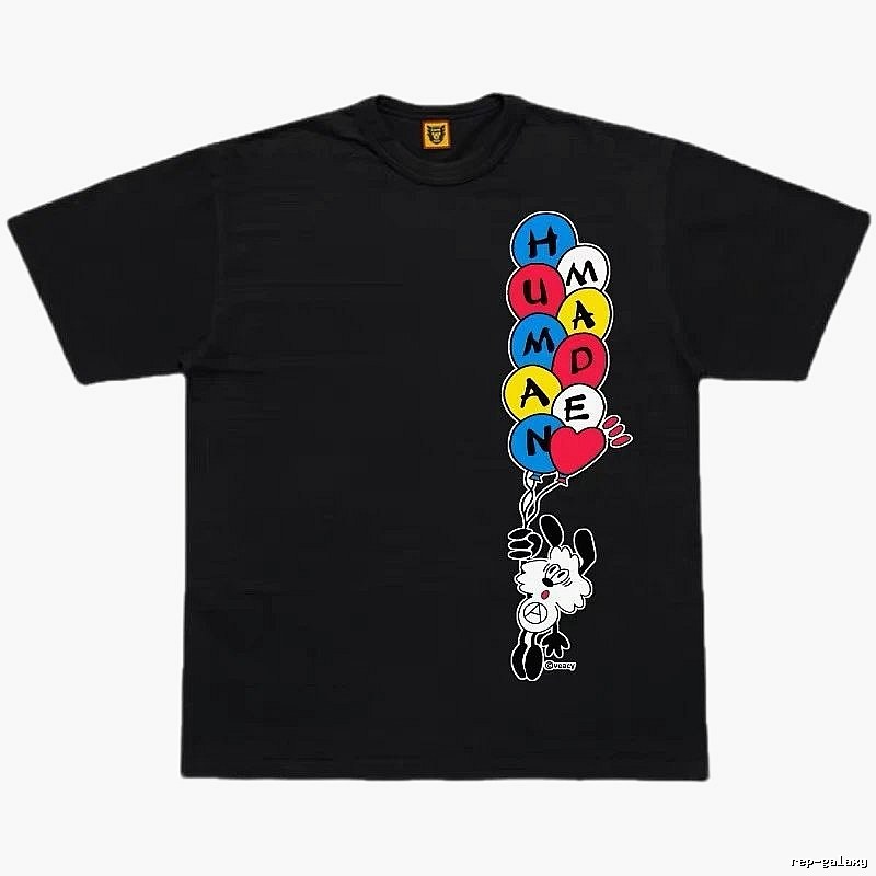 HUMAN MADE Rabbit Balloon Street Style Black T-shirt