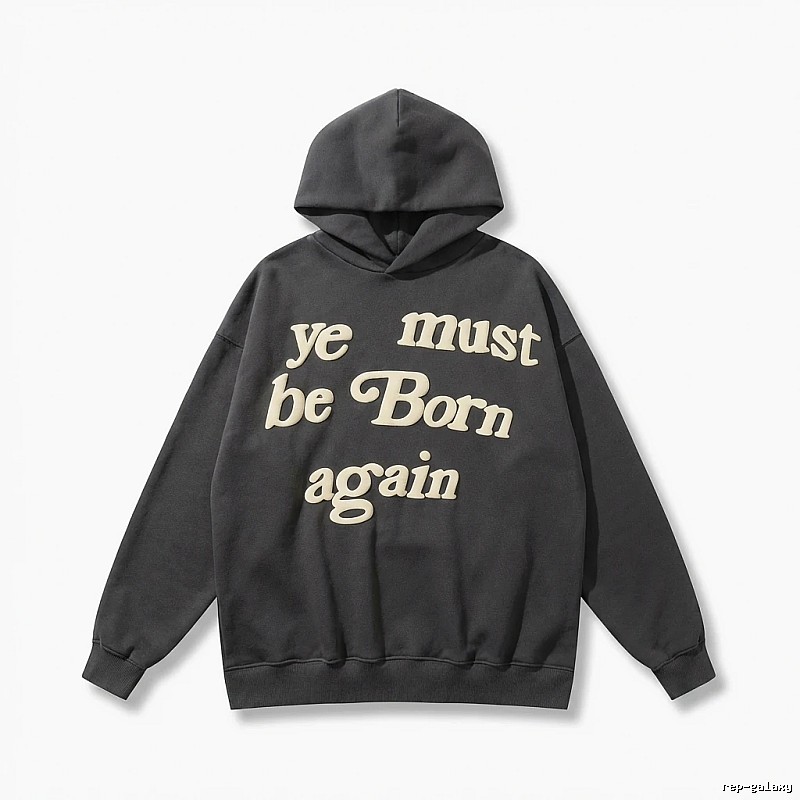 Kanye's retro-style black hoodie