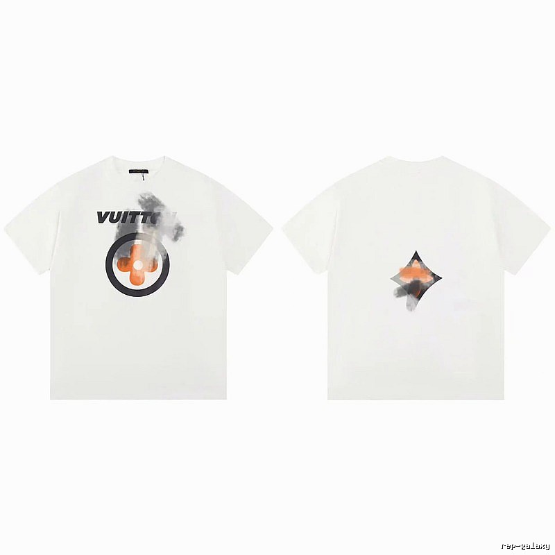Louis Vuitton Blurred Monogram Trendy & Cool White T-Shirt
