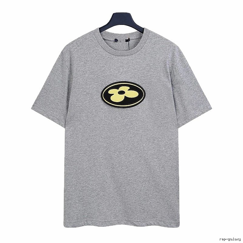 Louis Vuitton Floral Trend Style Grey Short-sleeve T-shirt