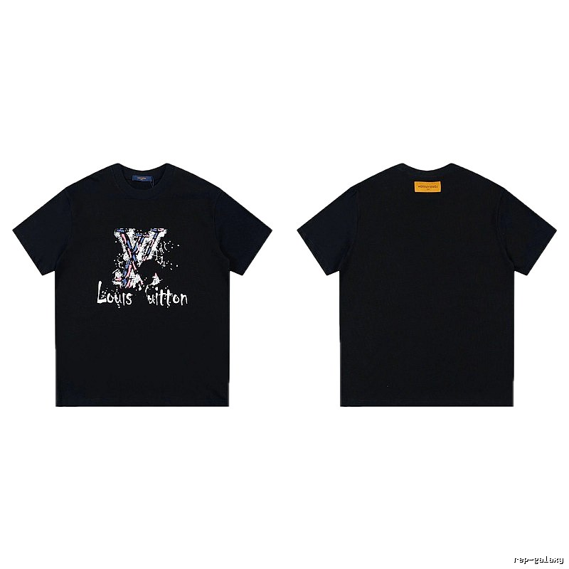 Louis Vuitton Graffiti Street Style Black T-shirt