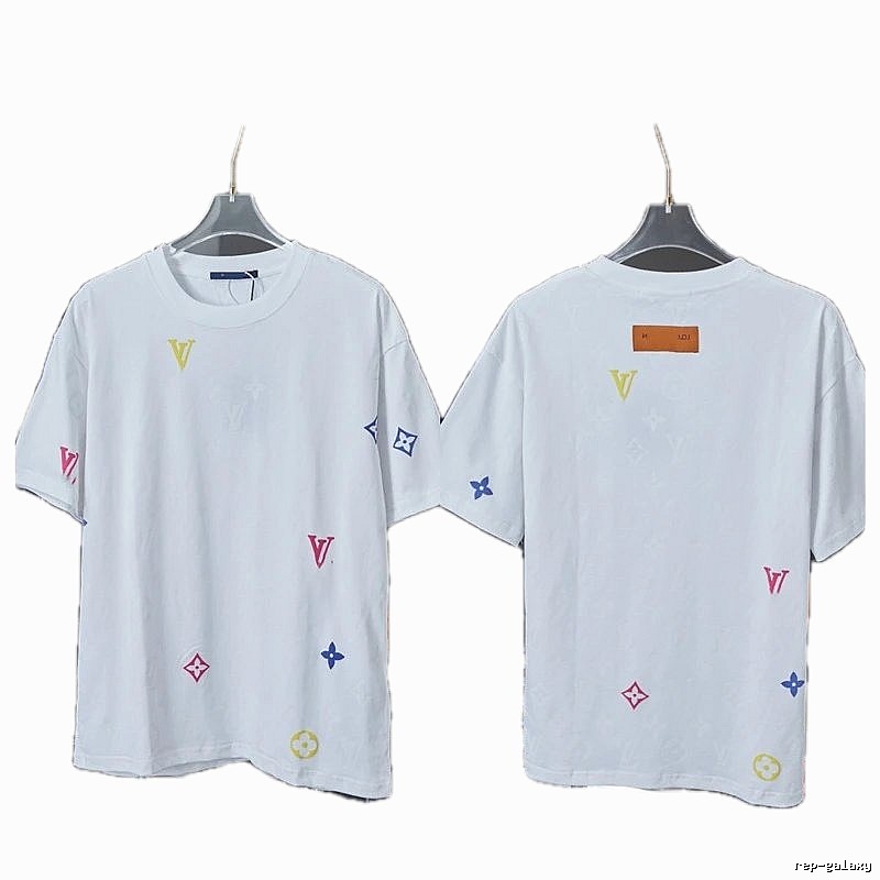 Louis Vuitton Monogram Casual Style White T-Shirt