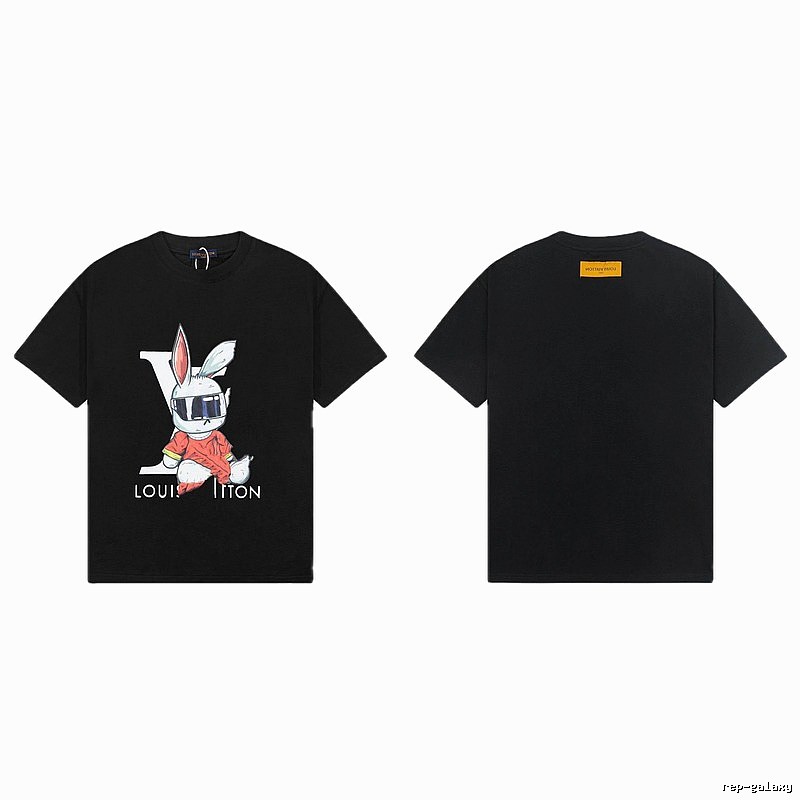 Louis Vuitton Year of the Rabbit Collection Street Style Black T-Shirt