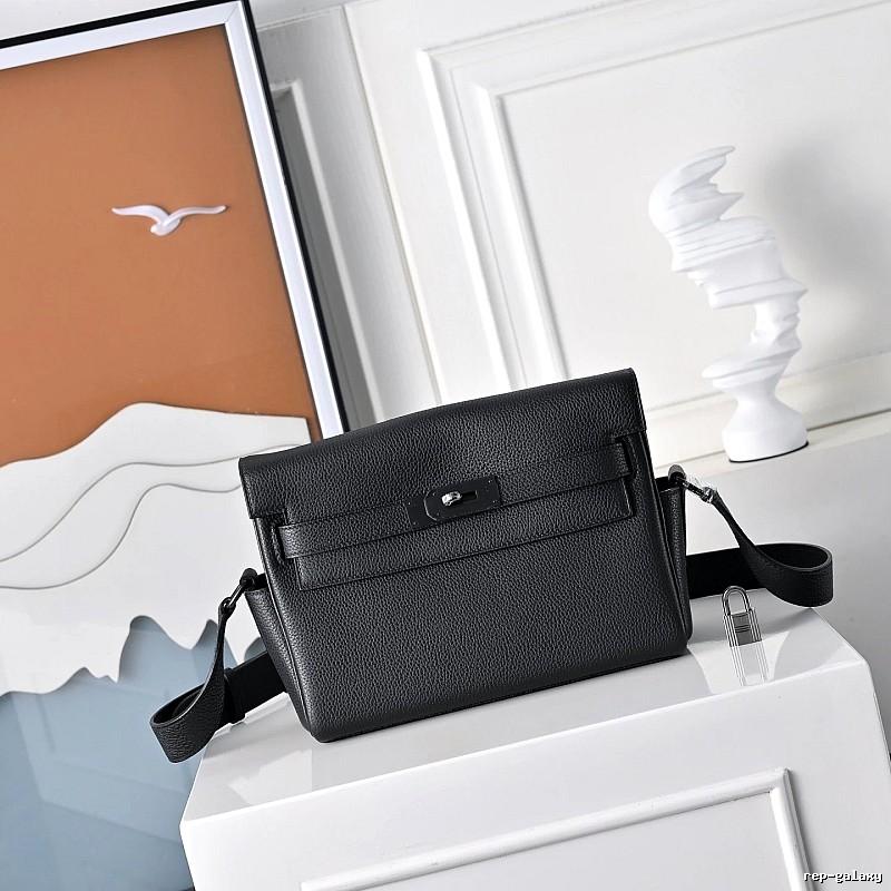 Messenger Bag by Hermes with Black Leather Messenger
