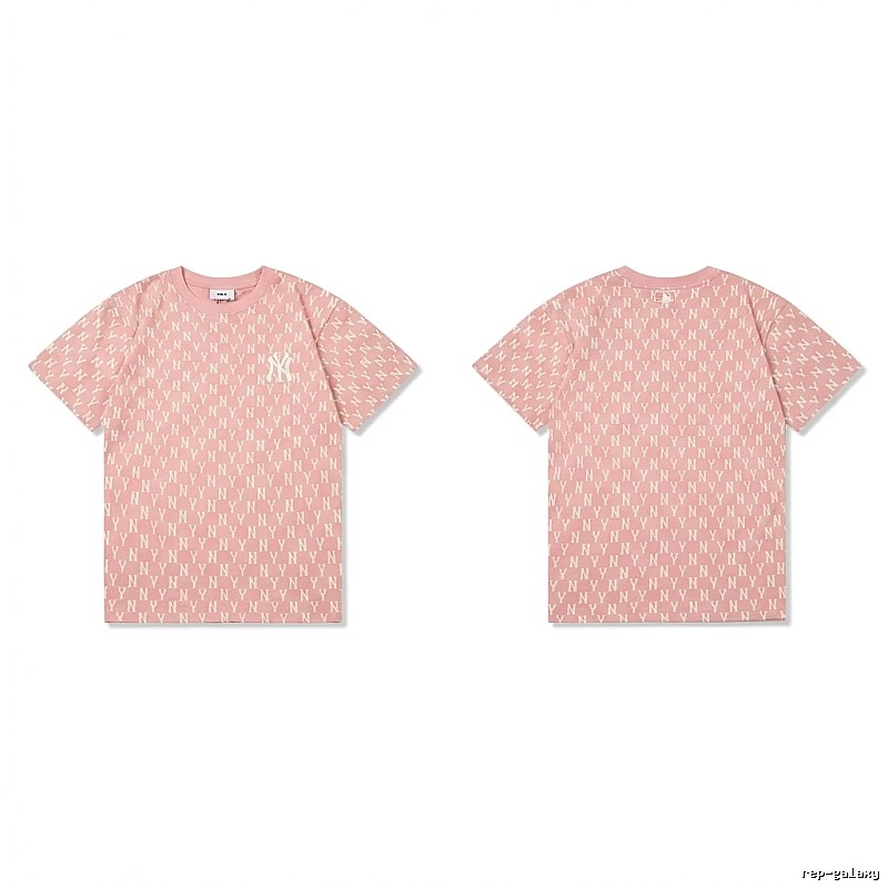 MLB full - print style pink T - shirt
