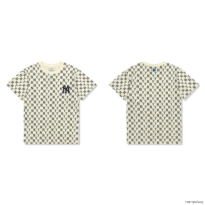 MLB full-print trendy style white T-shirt