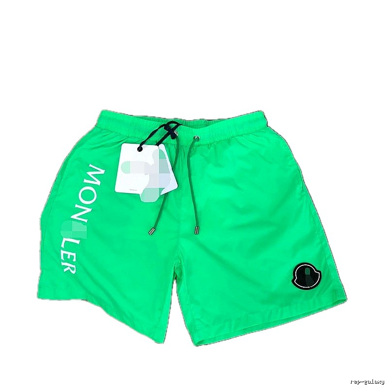 Moncler casual trendy fluorescent green shorts