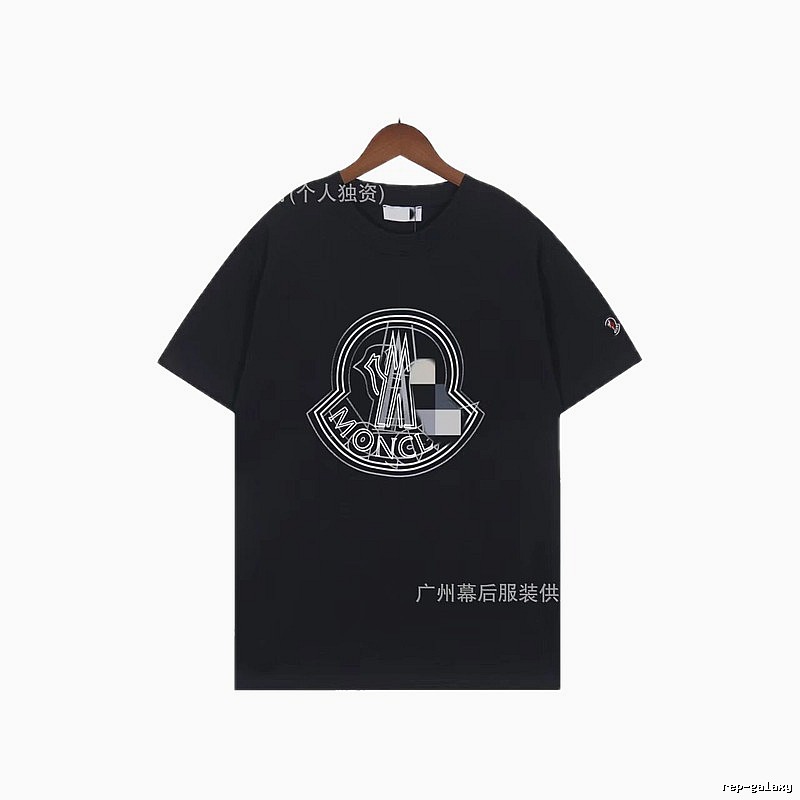 Moncler Large Logo Trendy Style Black Short-sleeve T-shirt