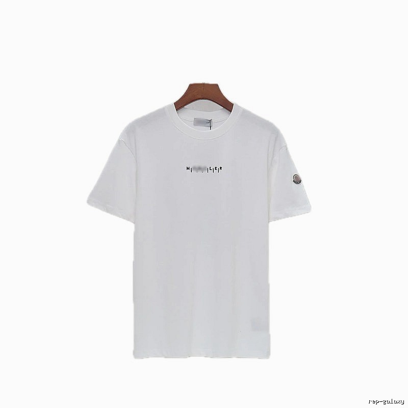 Moncler Letter Print Minimalist Style White T-Shirt