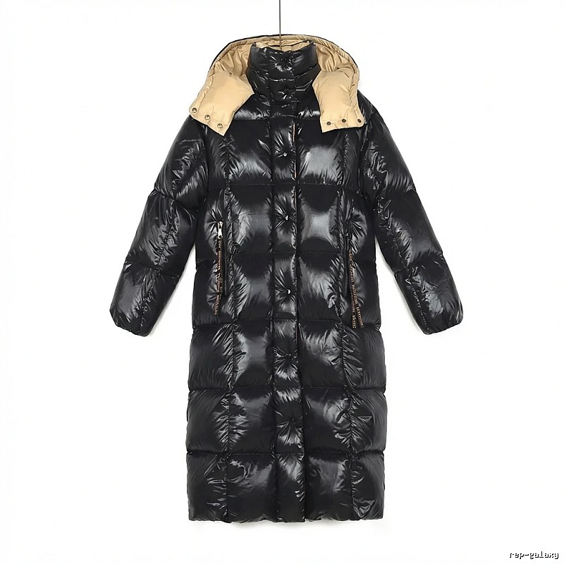 Moncler long black down jacket