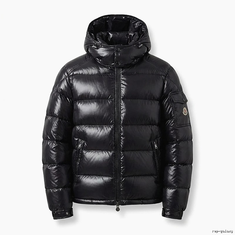 Moncler shiny black down jacket