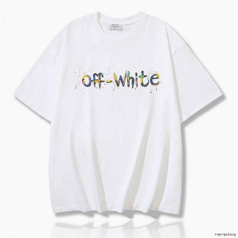 Off-White Graffiti Style White T-shirt