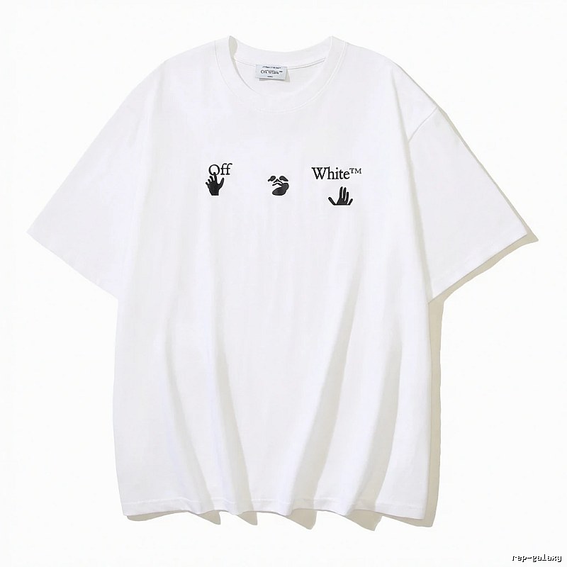 Off-White minimalist style white T-shirt