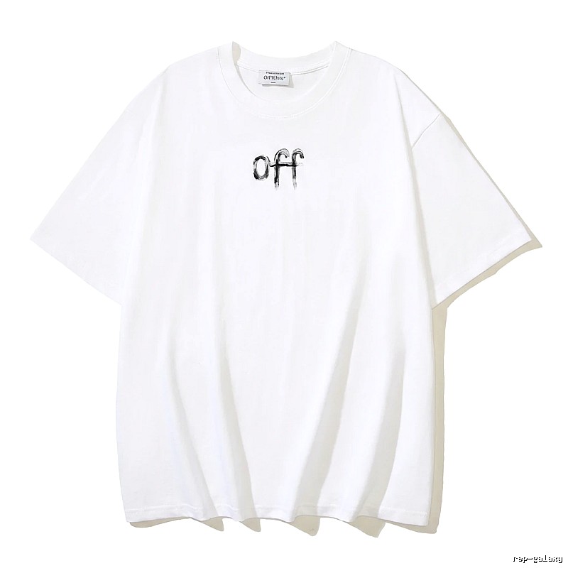 Off-White minimalist style white T-shirt