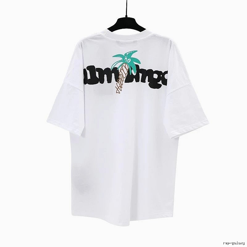 Palm Angels Classic Logo T-shirt White Palm Tree for Daily Styling