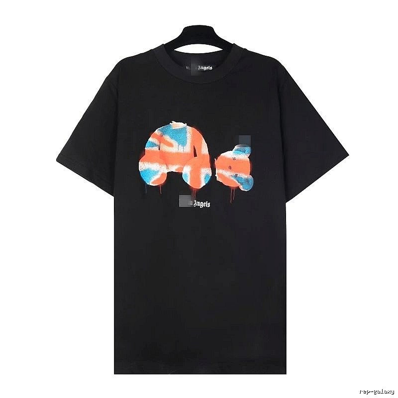 Palm Angels Daily Bear graphic T-shirt White Colorful Bear for City Outfits