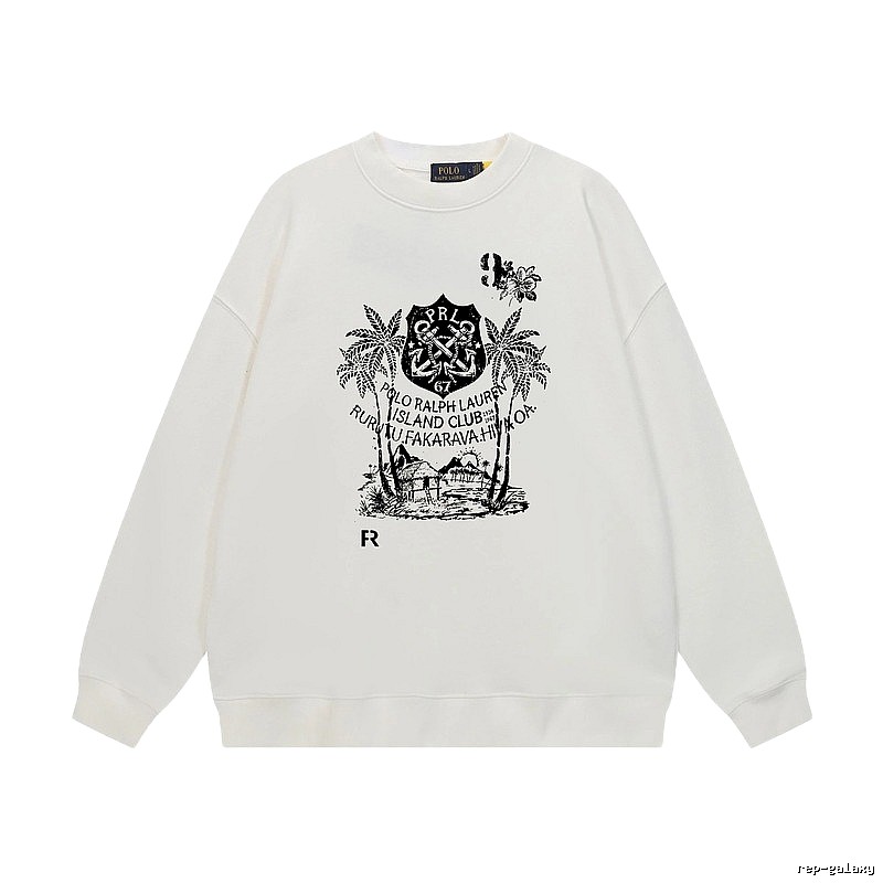 Ralph Lauren retro-style white sweatshirt