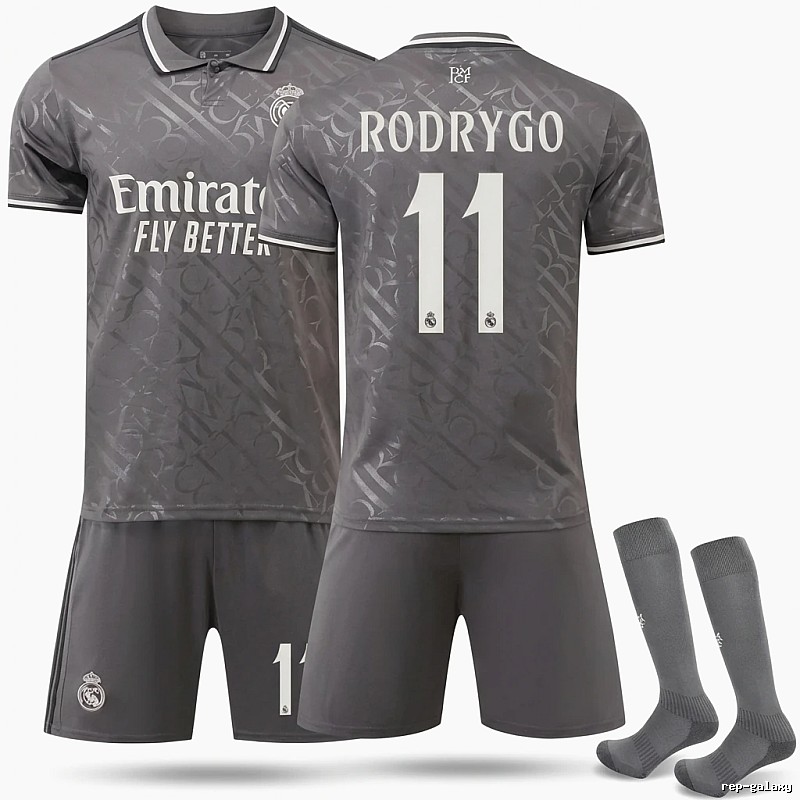 Real Madrid retro-style dark grey jersey