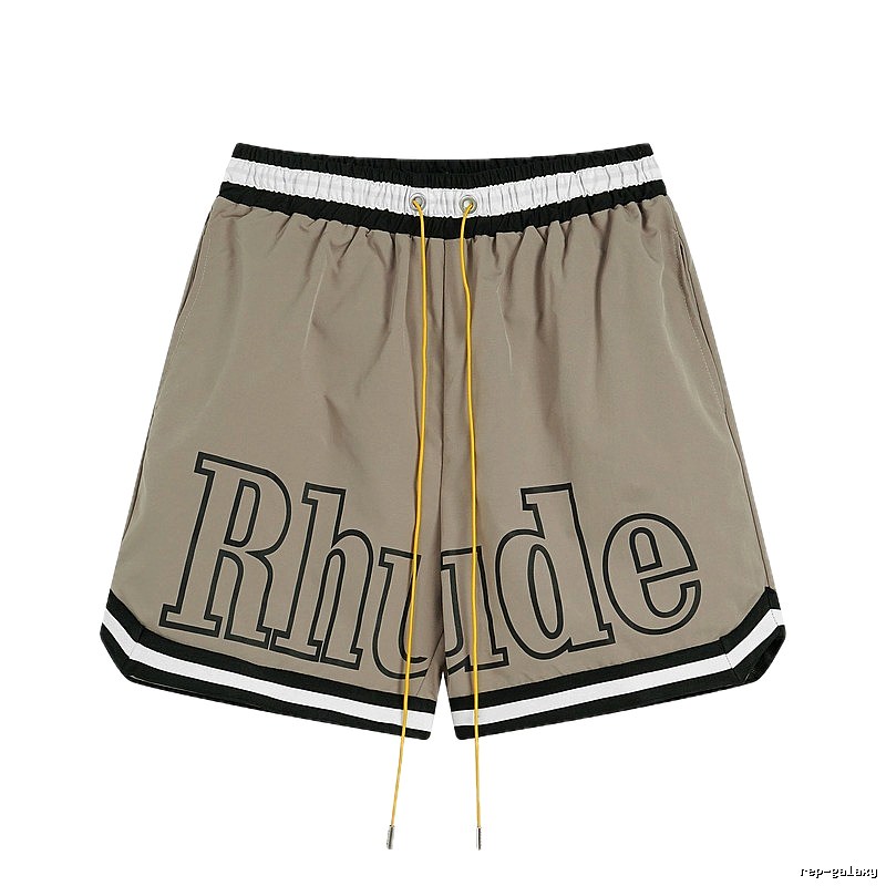 RHUDE sporty khaki shorts