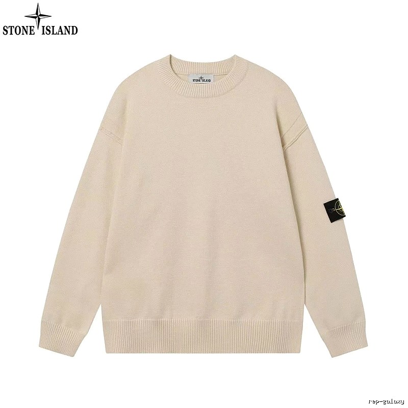 Stone Island Beige Crewneck SweatShirt Streetwear Look