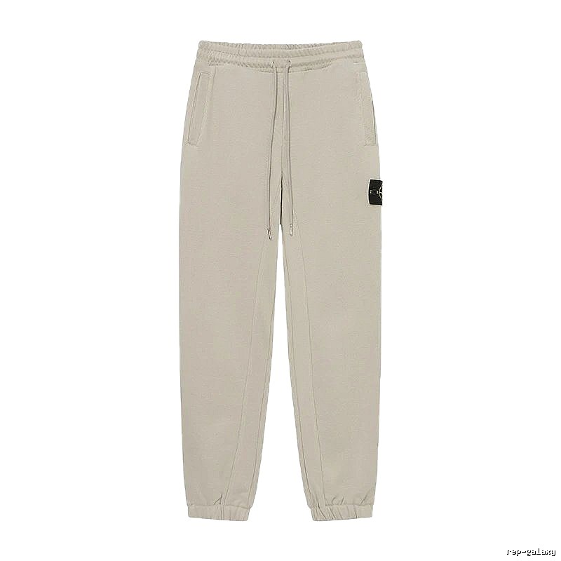 Stone Island Classic Casual Light Khaki Cuffed Jogger Sweatpants