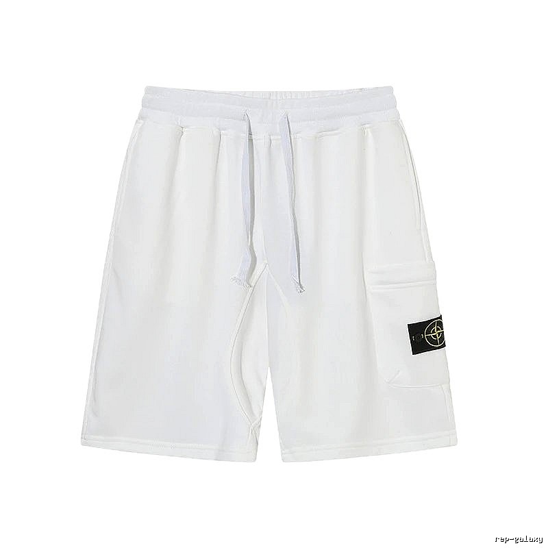 Stone Island Classic Compass Logo Street Style White Shorts