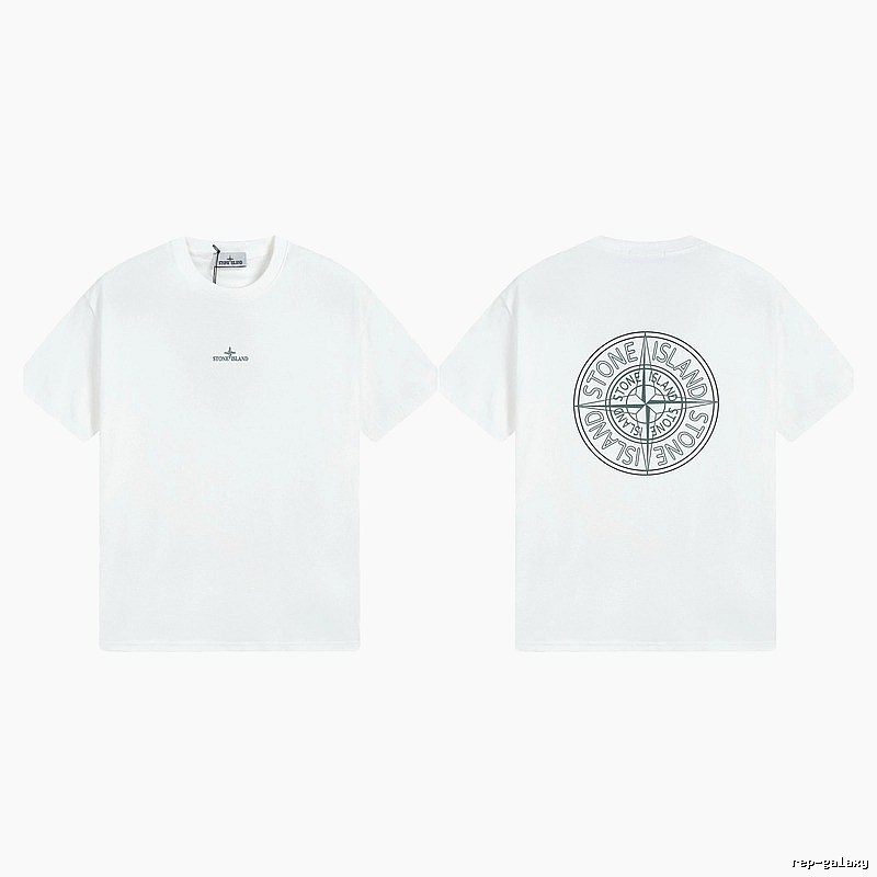 Stone Island Compass Series Street Style White T-Shirt