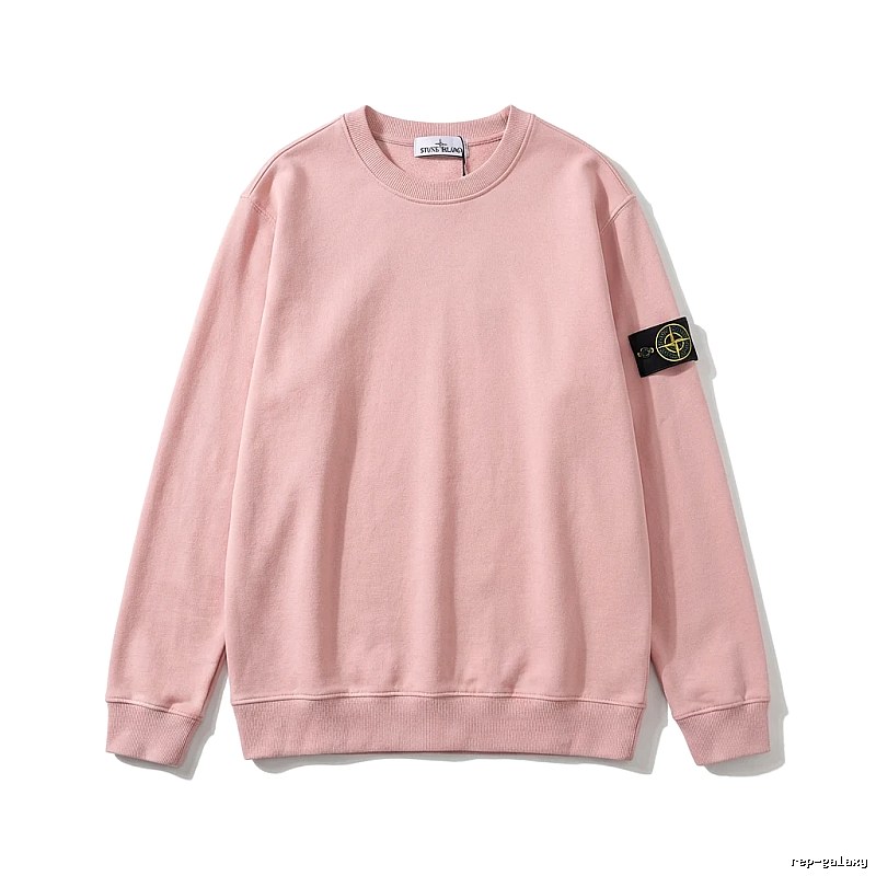 Stone Island minimalist style pink sweatshirt