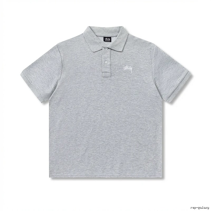 Stussy basic grey Polo shirt