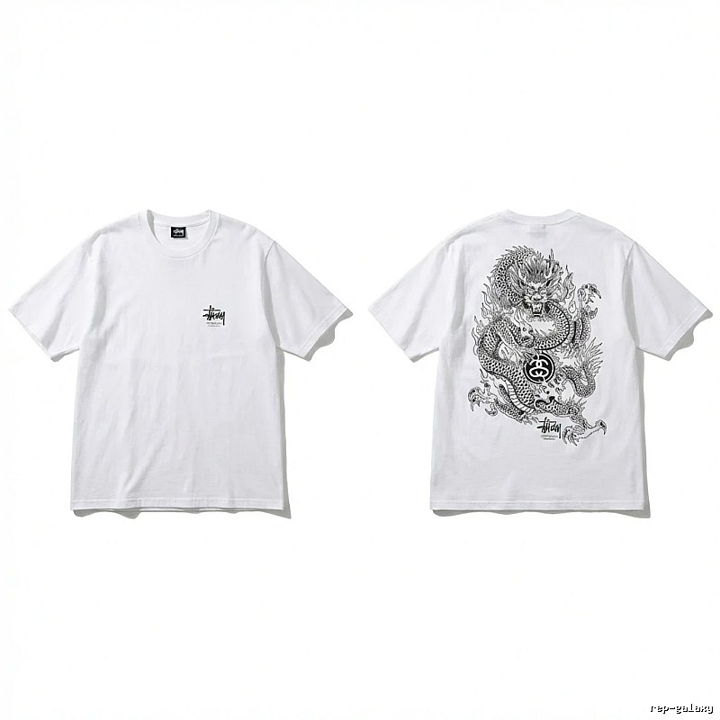 Stussy Chinese-style white T-shirt
