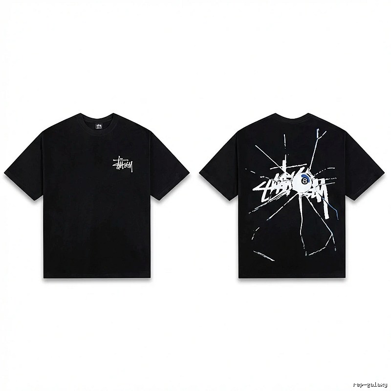 Stussy dark ripped style short-sleeve shirt
