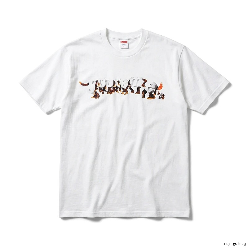 Supreme Animal Print Simple White T-shirt
