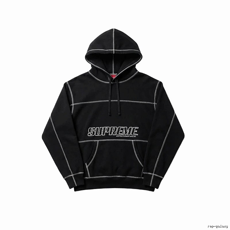 Supreme basic street style black sweatshirt