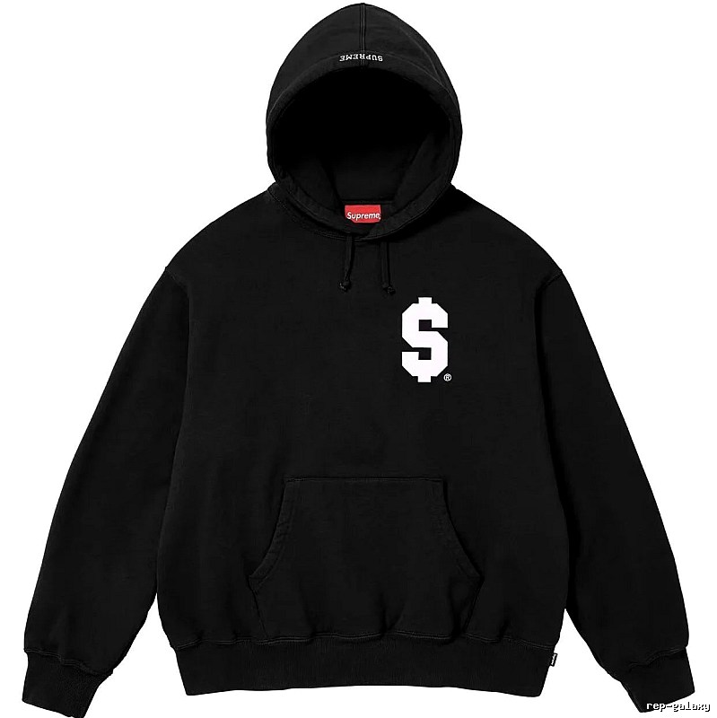 Supreme Casual Logo hoodie Gray Red Oversized for Comfortable Styling