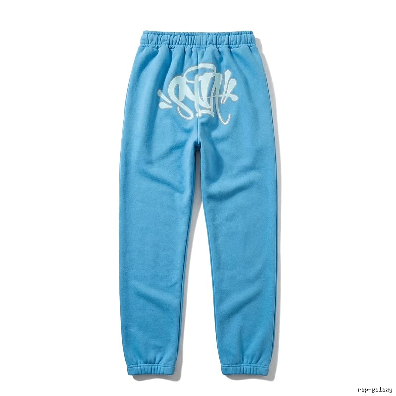 SynaWorld graffiti-style light blue sweatpants
