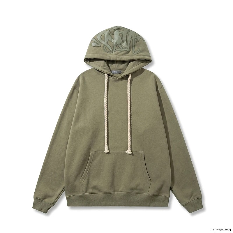 SynaWorld Graffiti-style Olive Green Hoodie