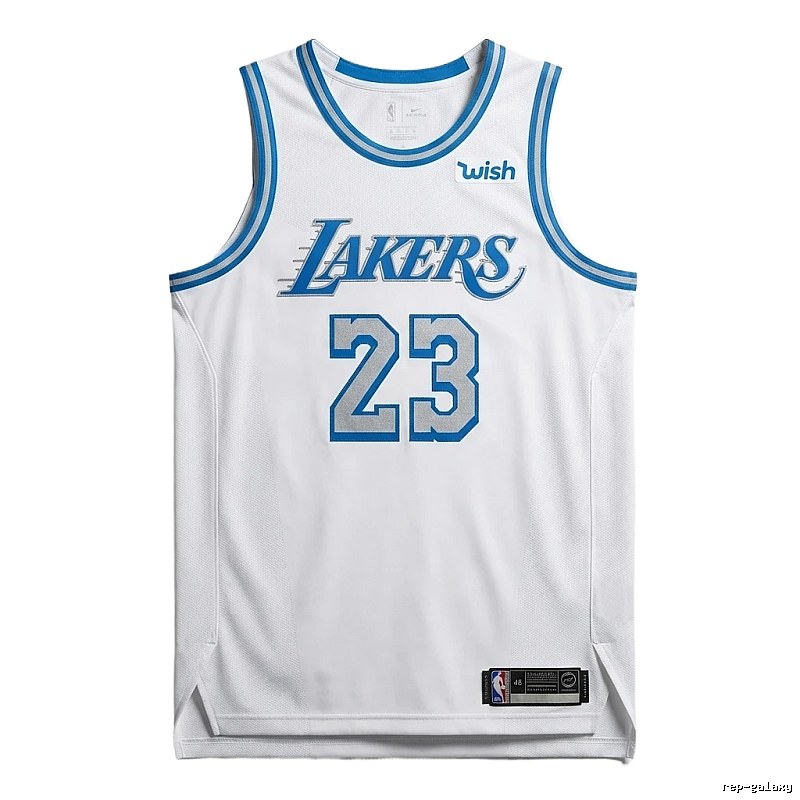 The No. 23 white jersey of the LBJ Lakers.