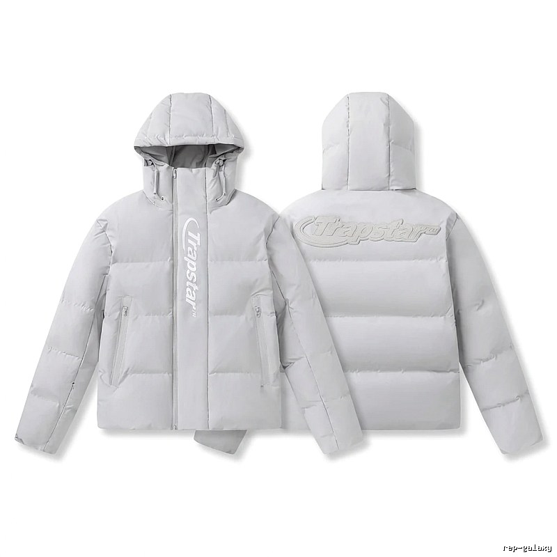 Trapstar Trendy and Cool Light Grey Down Jacket